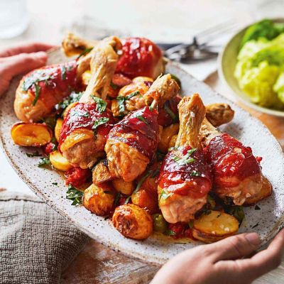 Prosciutto-Wrapped Chicken & Potatoes