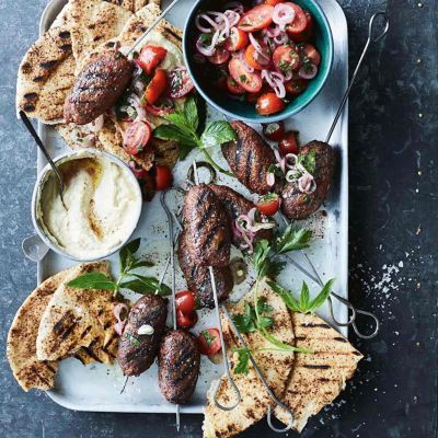 Vegetarian Kofta With Tomato Salad & Hummus