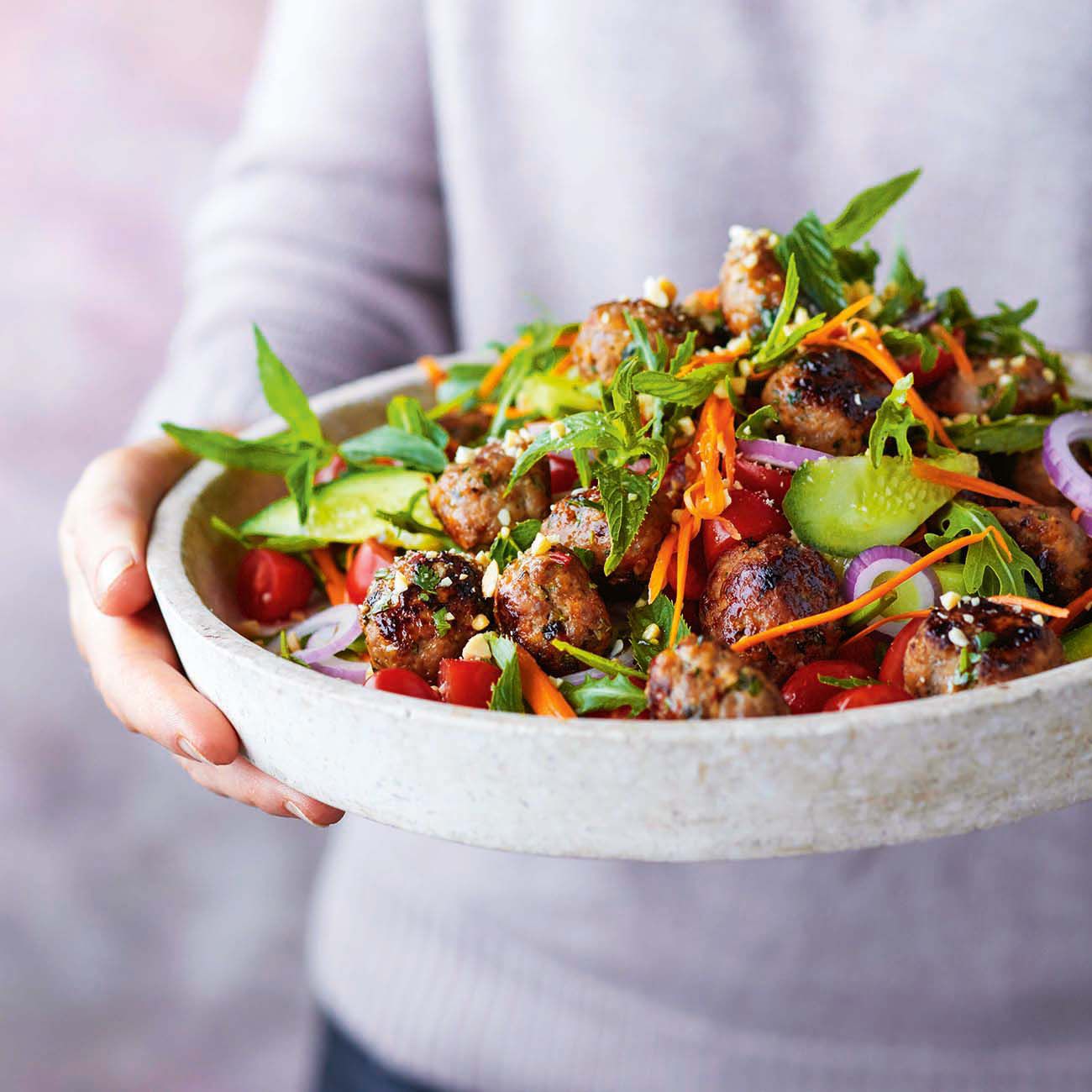 Asian Meatball Salad