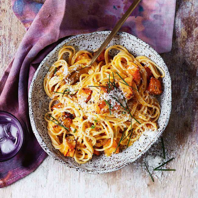 Creamy Pumpkin Spaghetti
