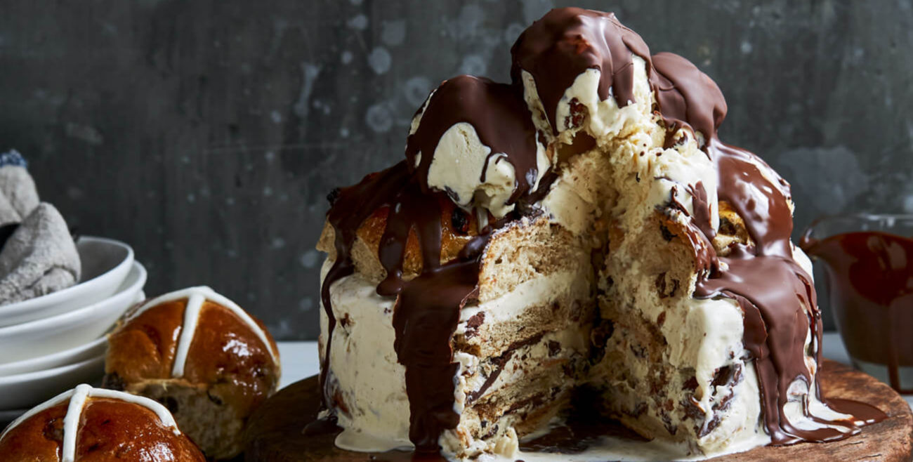 Hot Cross Bun Ice-Cream Layer Cake Recipe | Woolworths
