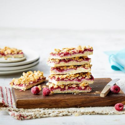 Raspberry Crumble Slice