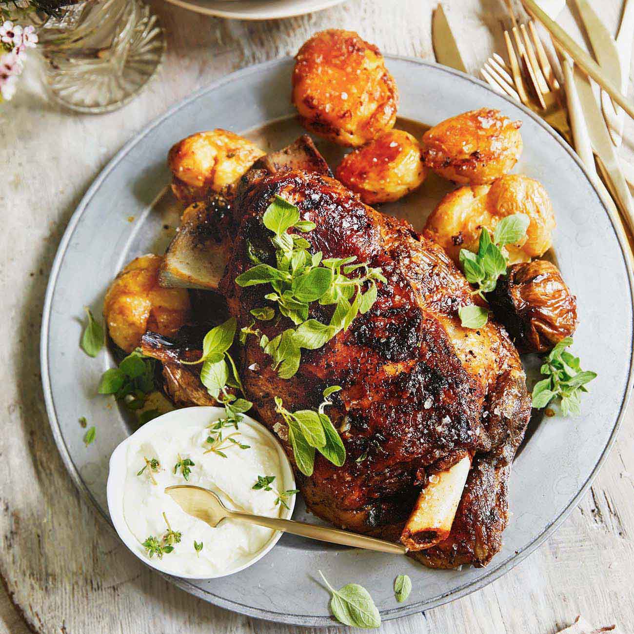 SlowBaked Lamb Shoulder with Whipped Feta Recipe Woolworths