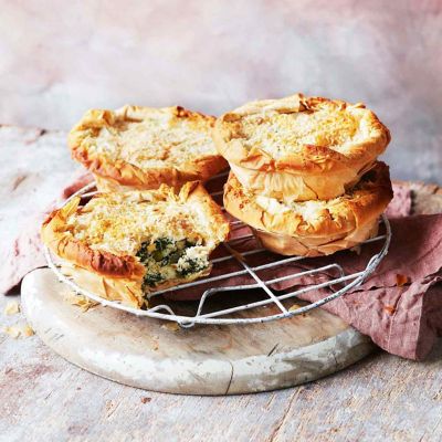 Spinach, Pea & Ricotta Filo Pies