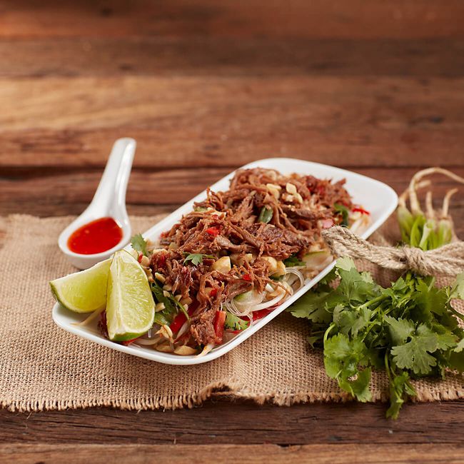Three Aussie Farmers Slow Cooked Pulled Beef Super Easy Thai Salad
