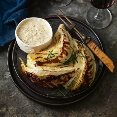 Baked Cabbage With Creamy Mustard Sauce