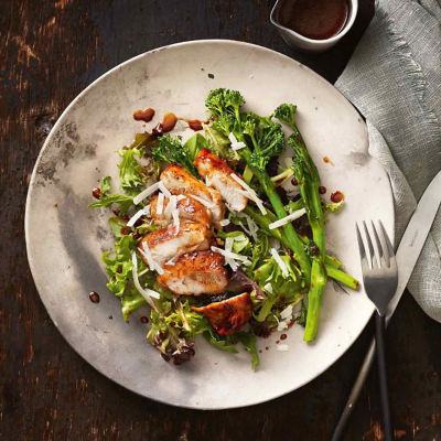 Balsamic Chicken With Broccolini, Rocket & Parmesan