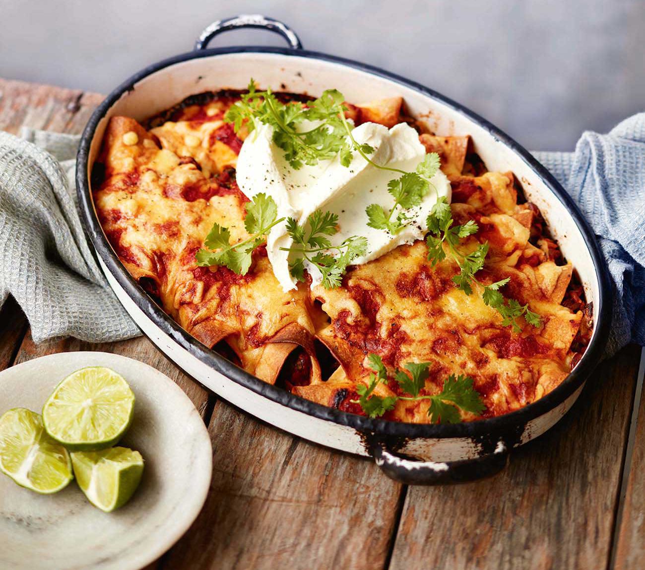 Enchiladas With Rice And Beans Easy Black Bean And Rice Enchiladas