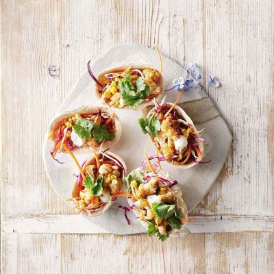 Mini Roasted Cauliflower Tortillas