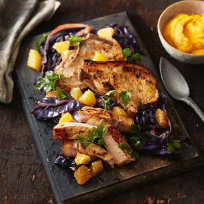 Orange & Fennel Pork With Maple Cabbage