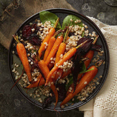 Roast Carrots & Beets With Toasted Barley