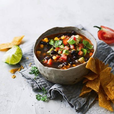 Smoky Black Bean & Corn Soup
