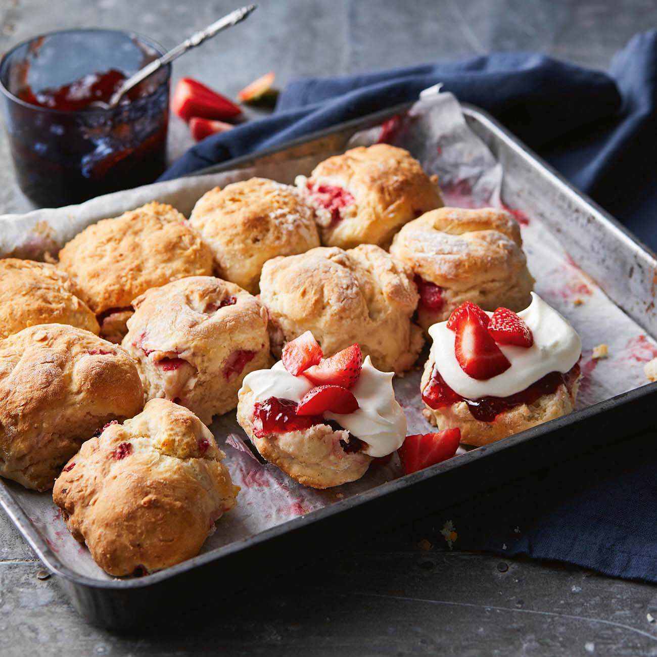 Strawberry and lemonade scones