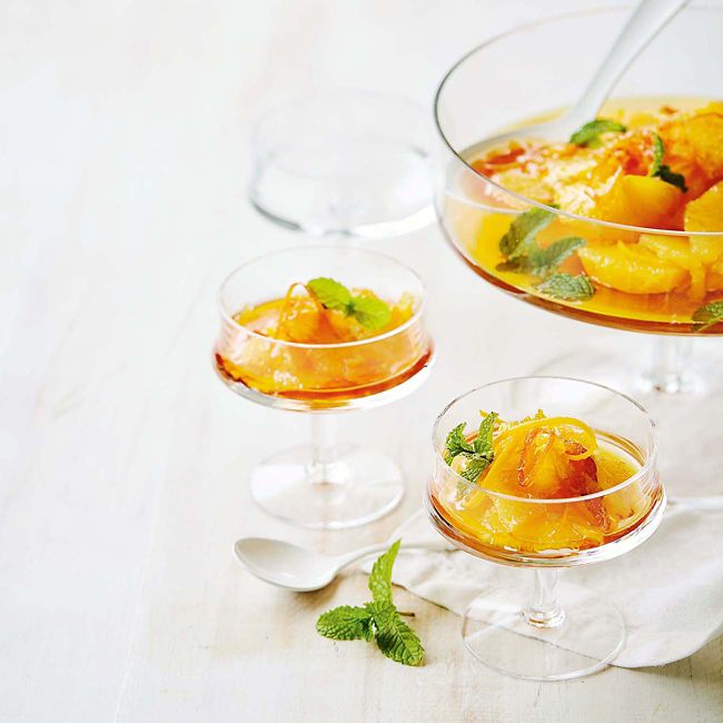 Caramelised Oranges With Cardamom & Mint