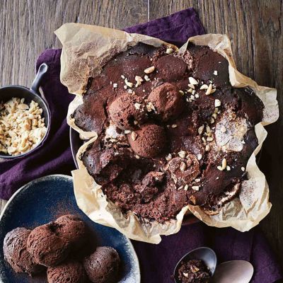 Gooey Peanut Butter & Chocolate Pudding