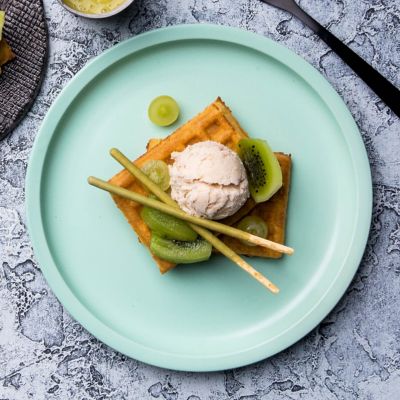 Nanna's Waffles With Banana Ice-Cream