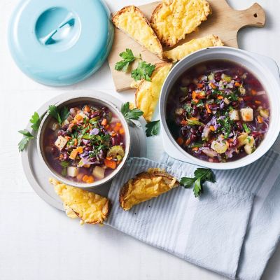 Rainbow Minestrone Soup