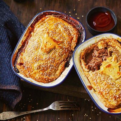 Slow-Cooked Beef & Onion Pies