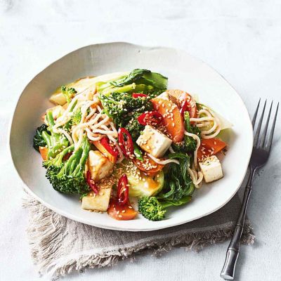 Wok-Tossed Tofu With Asian Greens & Sesame