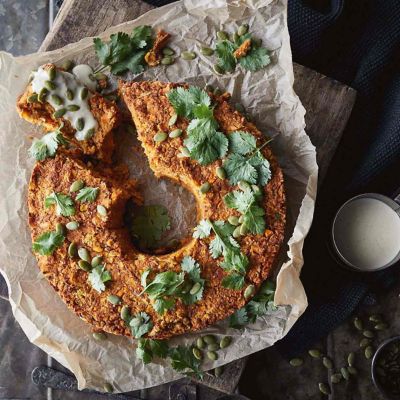 Chickpea Ring With Cumin & Tahini Sauce