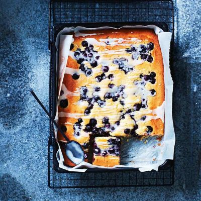 Citrus & Blueberry Drizzle Cake