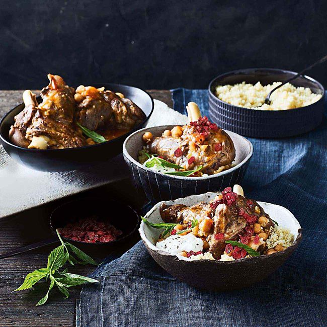 Spiced Lamb Shanks With Chickpeas & Couscous