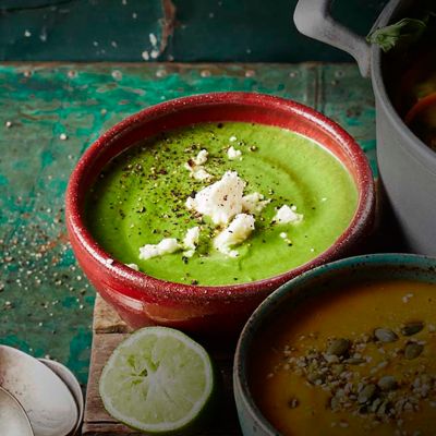 Broccolini, Spinach & Avocado Soup