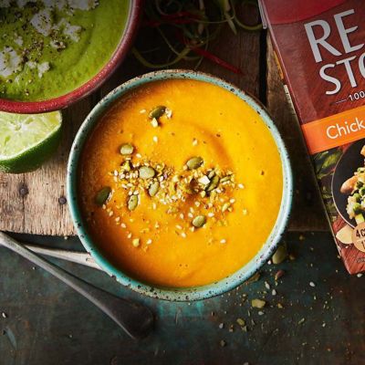 Spiced Carrot & Sweet Potato Soup