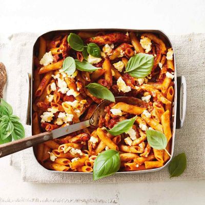 Spicy Chicken, Basil & Feta Penne