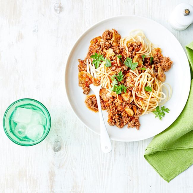 Simple spaghetti bolognese