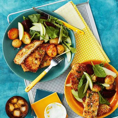 Pecan-Crusted Chicken Schnitzel