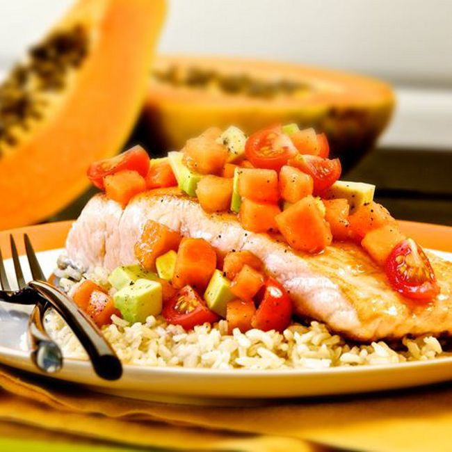 Salmon And Papaya Salsa