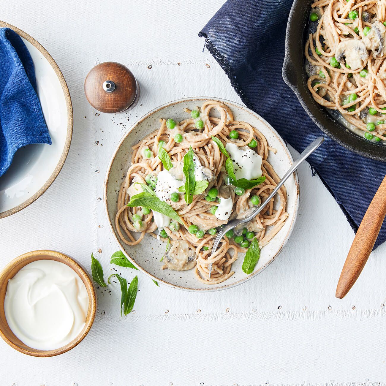 Simple Pea and Bean Pasta
