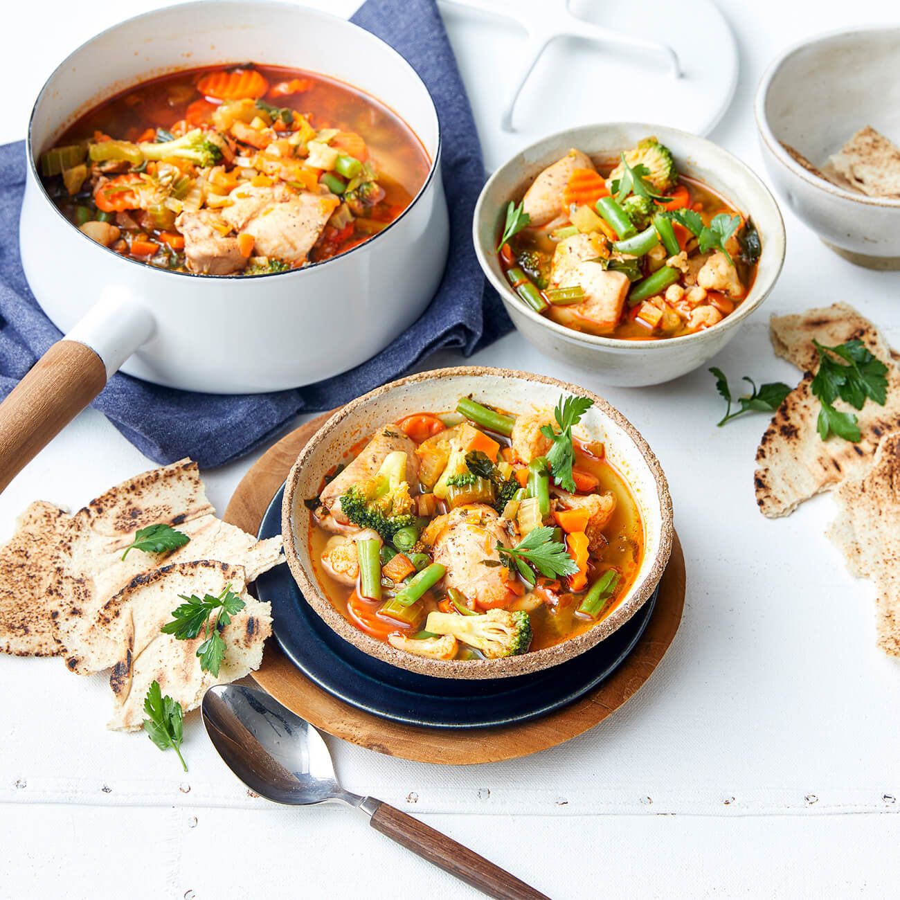 Slow-cooked chicken stew