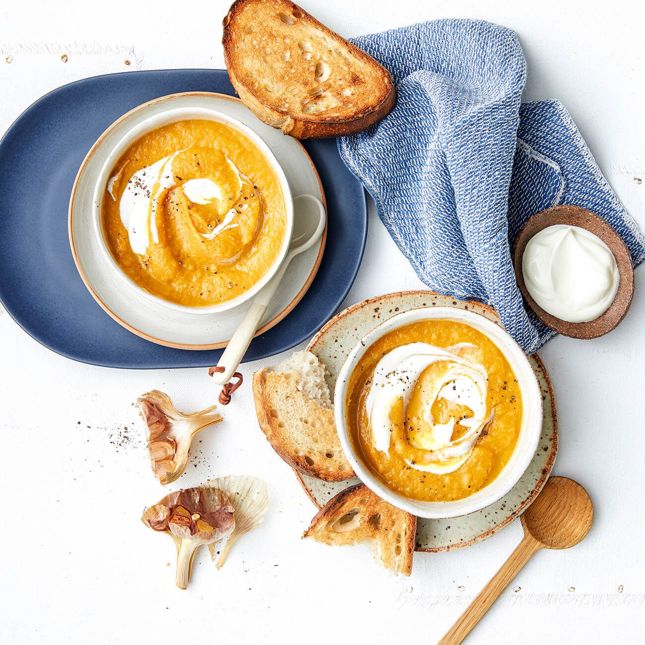 Sweet potato carrot and bean soup