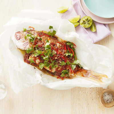 Asian-Style Baked Whole Snapper