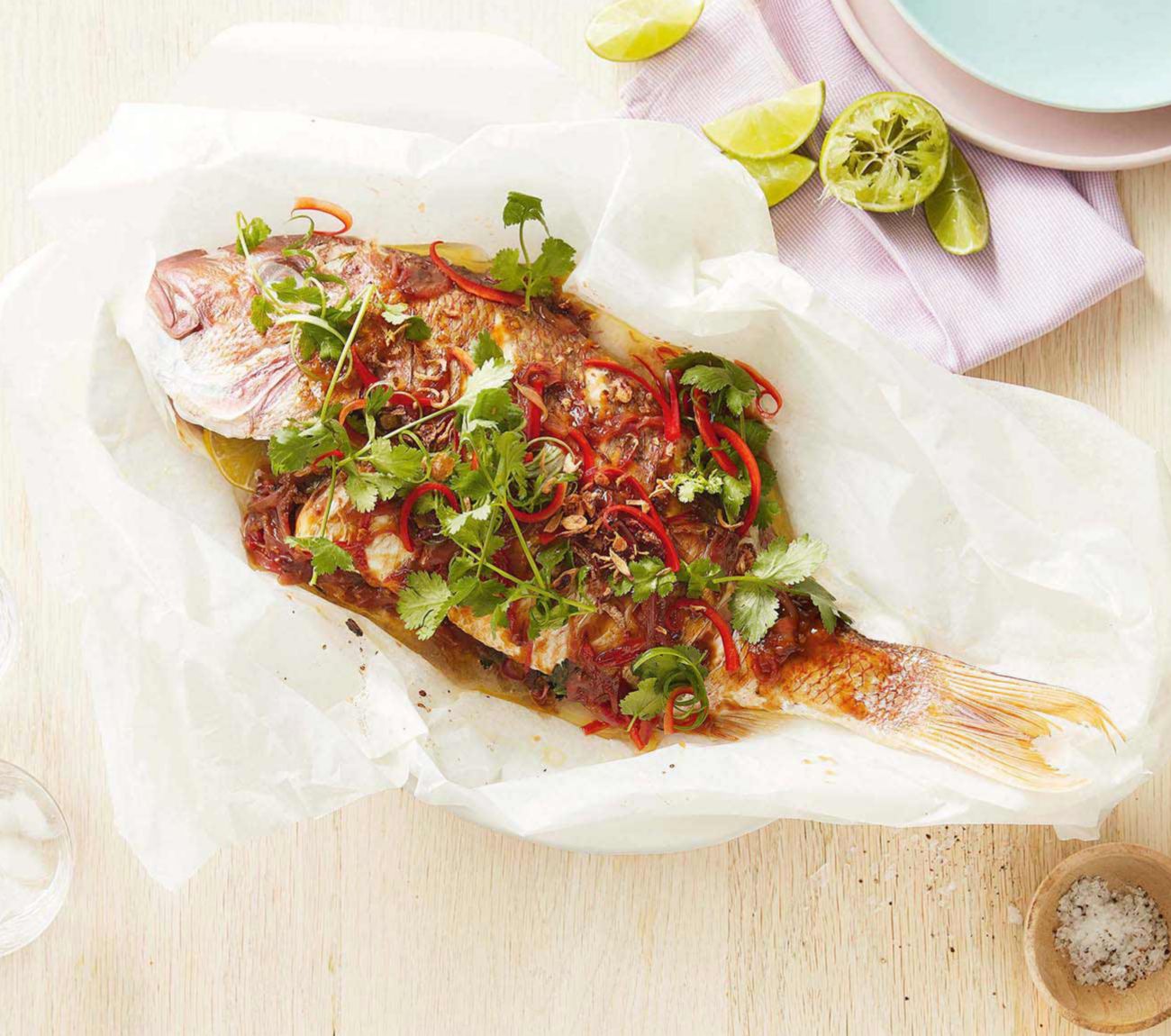 Baked store whole snapper