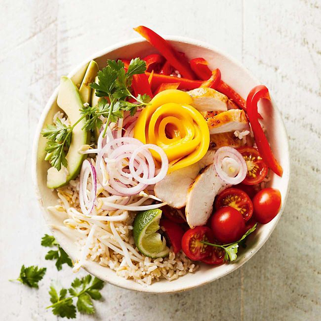 Chicken & Mango Poke Bowls
