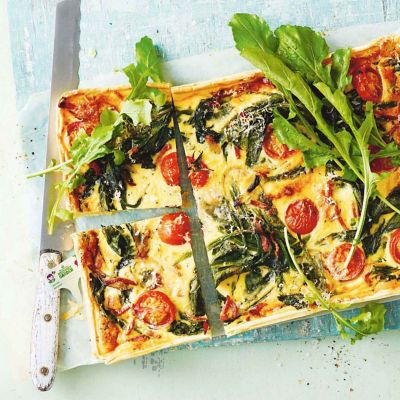 Spinach, Bacon & Egg Tart