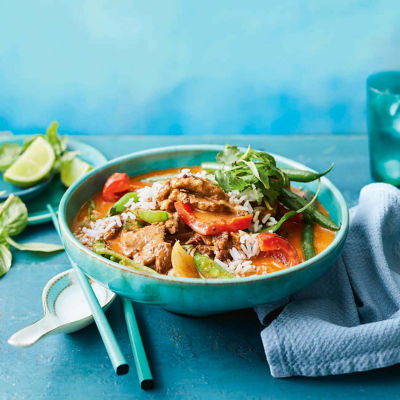 Beef With Red Curry Coconut Sauce