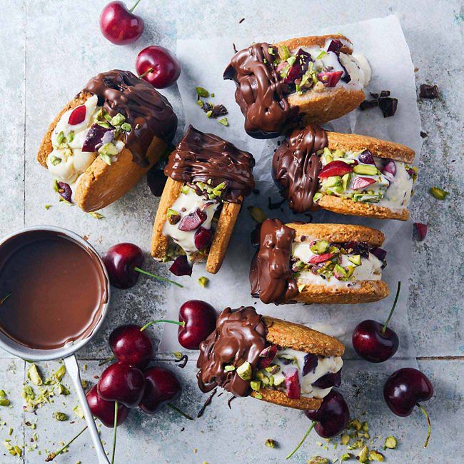 Choc-Dipped Ice-Cream Sandwiches
