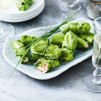 Herbed Cheese Lettuce Parcels