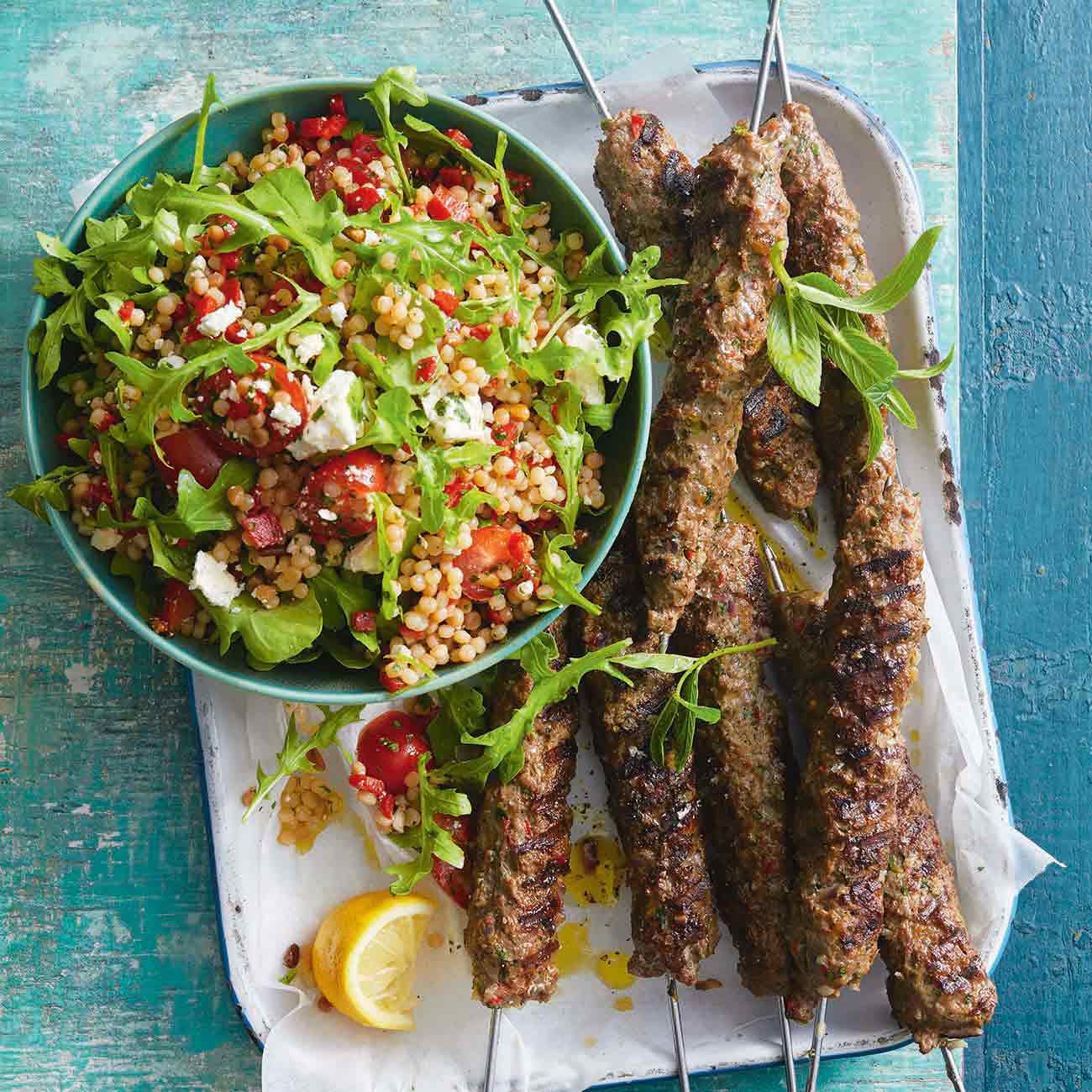 Lamb Kofta With Pearl Couscous Salad Recipe | Woolworths