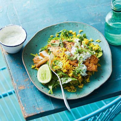 Masala Fish With Mango & Turmeric Rice
