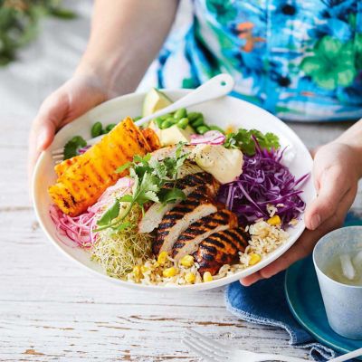 Seared Hawaiian Chicken With Grilled Pineapple