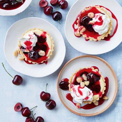 Baked Cherry Cheesecake Tarts