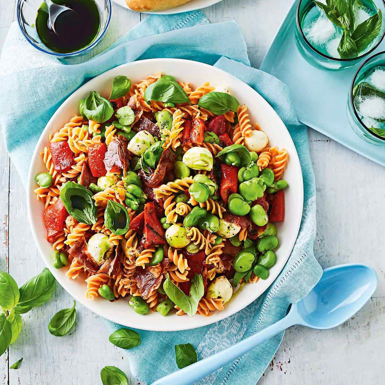 Bean & Lentil Pasta Salad