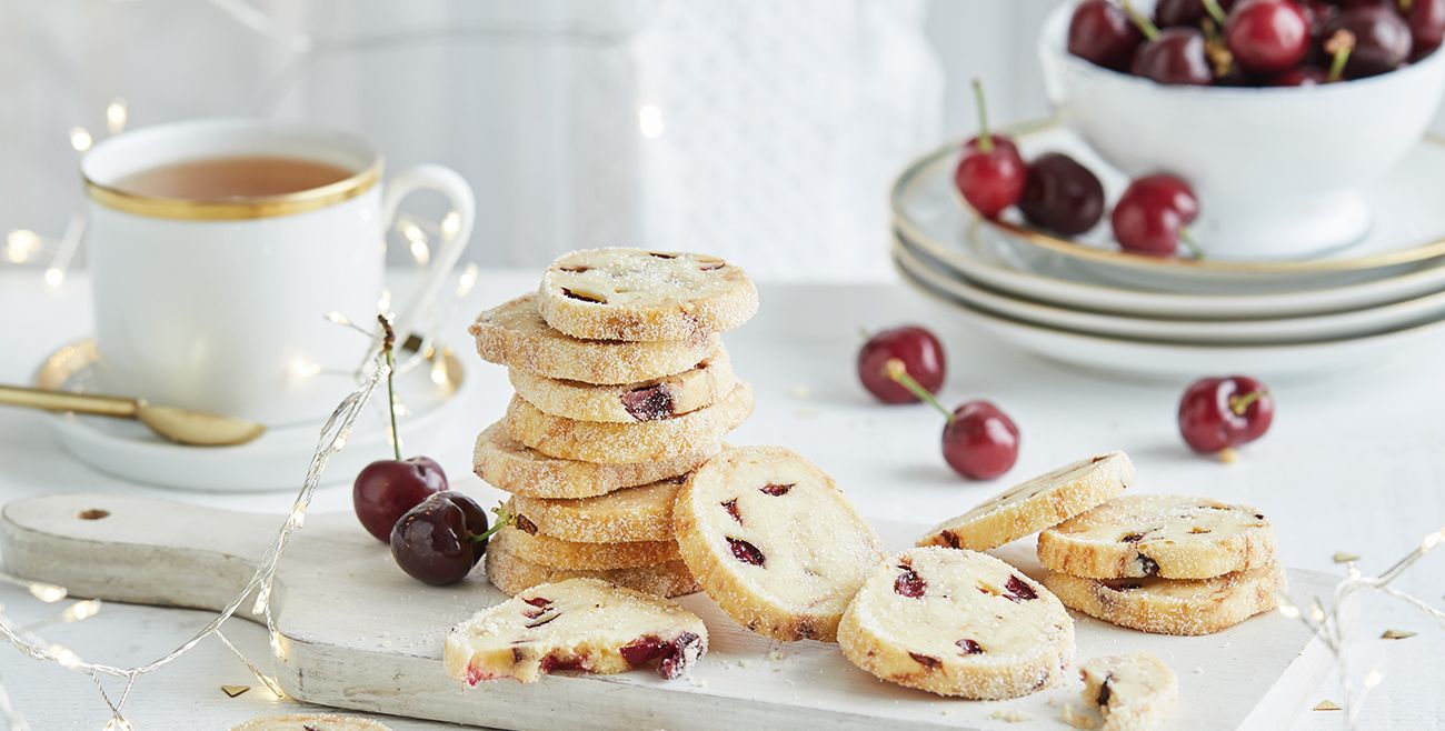 Cherry Shortbread Cookies
