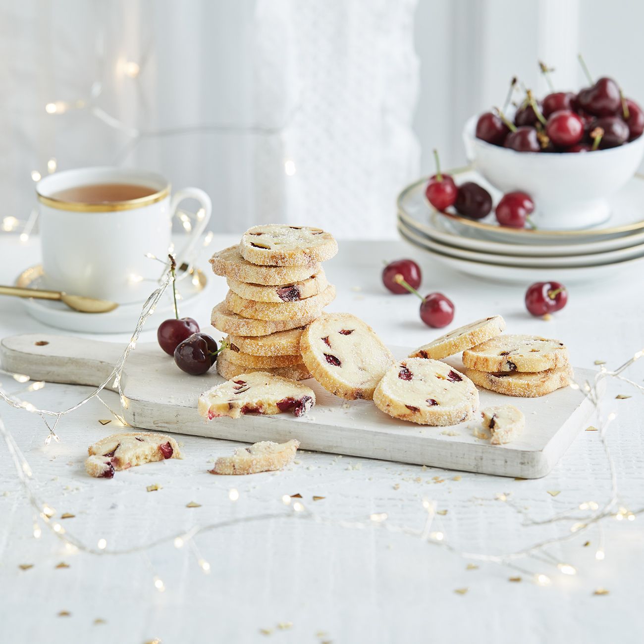 Cherry Shortbread Cookies