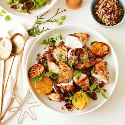 Cranberry-Stuffed Roast Chicken